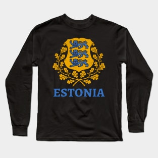 Estonian Coat of Arms Long Sleeve T-Shirt